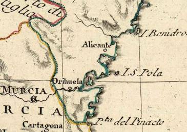 Mapa de principios del siglo XVIII