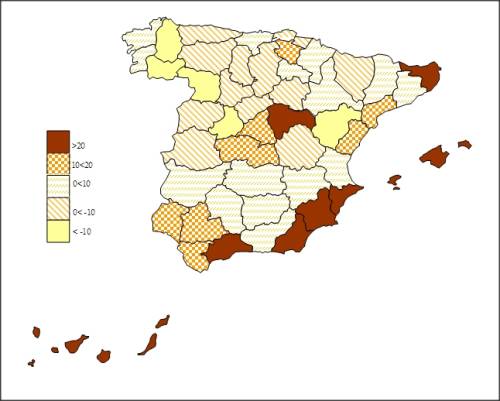 Evolución de la densidad de población en la provincia de León