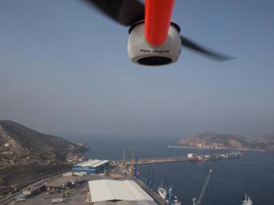  Dron y bocana del Puerto de Cartagena — 2012-07-10